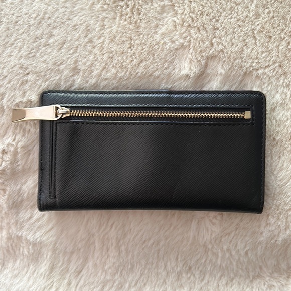 Kate Spade Large Slim Bifold Wallet Black - Picture 2 of 8